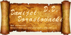 Danijel Doroslovački vizit kartica